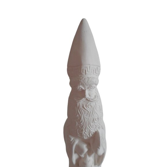 Ceramic Bisque Father Christmas 10” ready to paint or use as is Estate Find - Picture 2 of 6